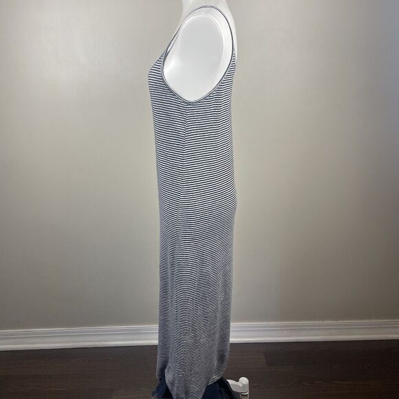 ALC Women’s Size XS Black And White Striped Linen Classic Tank Dress - Picture 5 of 10